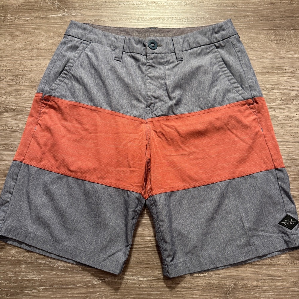 Rip Curl Boardwalk Shorts Mens 28 Blue Orange Hybrid Surf Swim Trunk Summer
